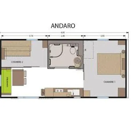 Mobil-home Pmr Avec Terrasse A - Api-1-52-327 *