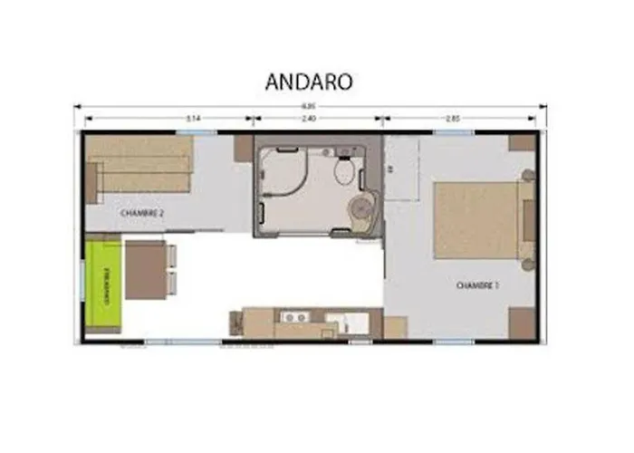 Mobil-home Pmr Avec Terrasse A - Api-1-52-327 *